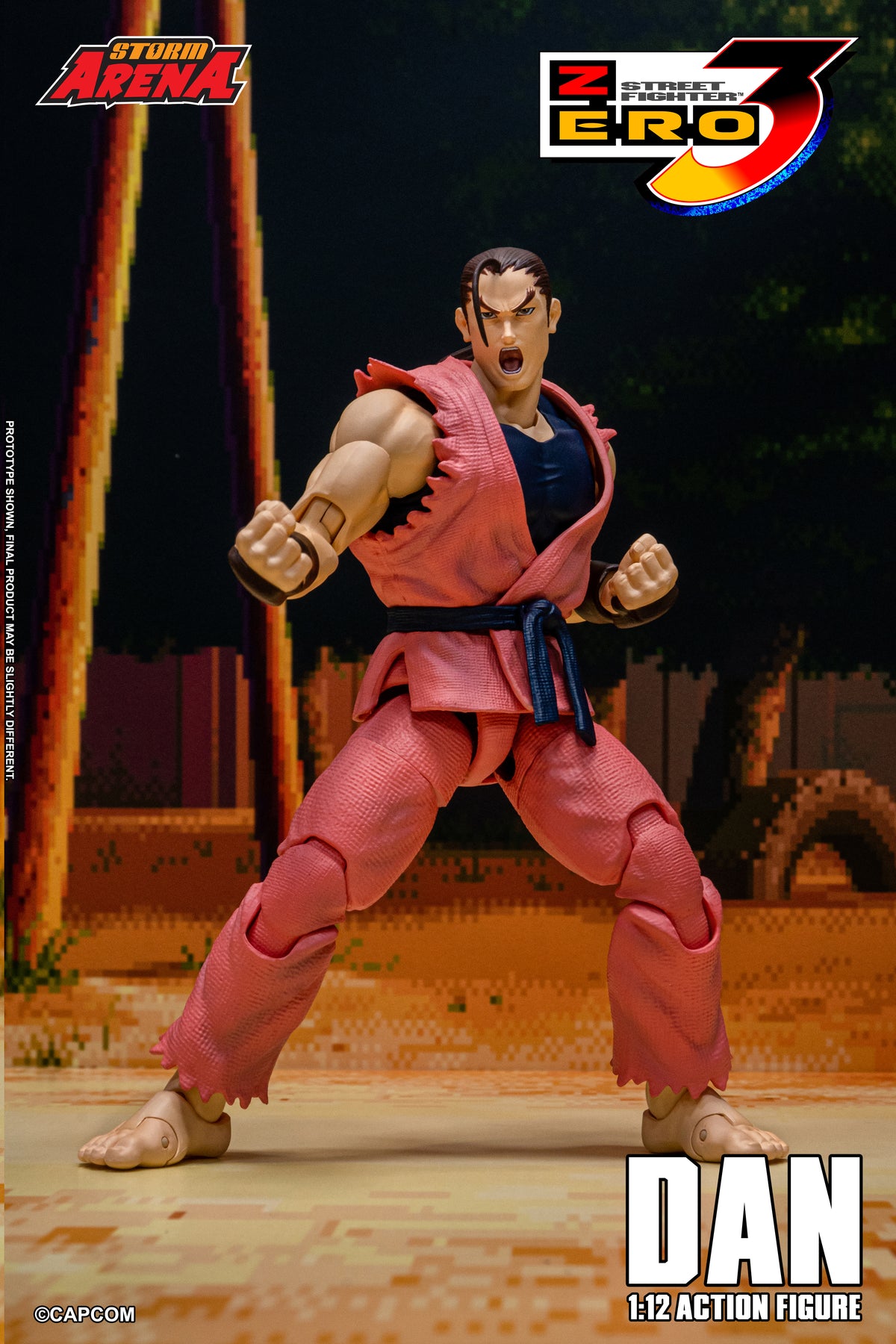 In Stock: DAN - STREET FIGHTER ALPHA (ZERO) 3 "STORM ARENA" 1/12 Scale