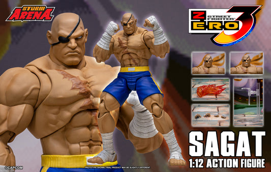 In Stock: SAGAT - STREET FIGHTER ALPHA (ZERO) 3 "STORM ARENA" 1/12 Scale