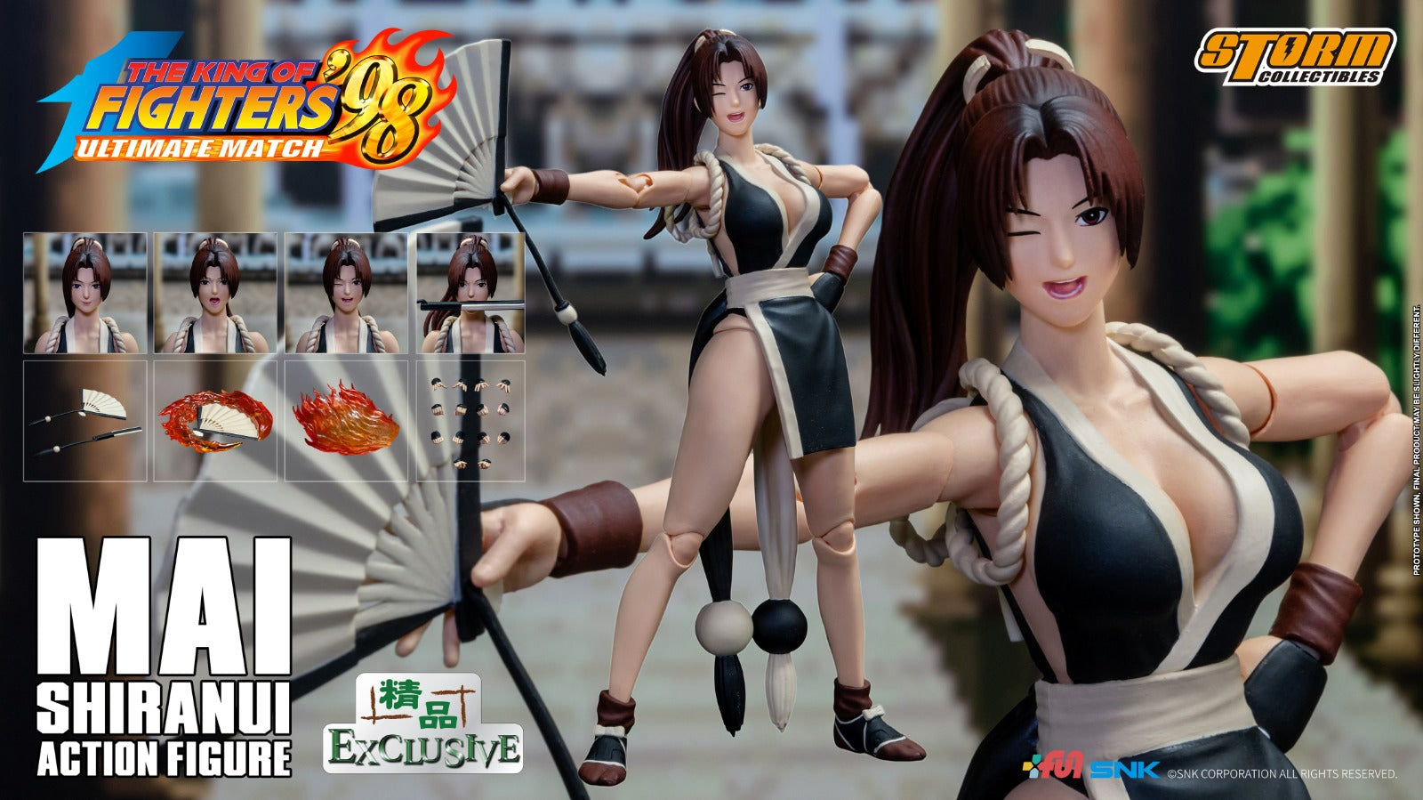 Storm Collectibles KOF 98UM 不知火舞 In Stock: MAI SHIRANUI [Black] - KOF'98 UM Action Figure (UK
