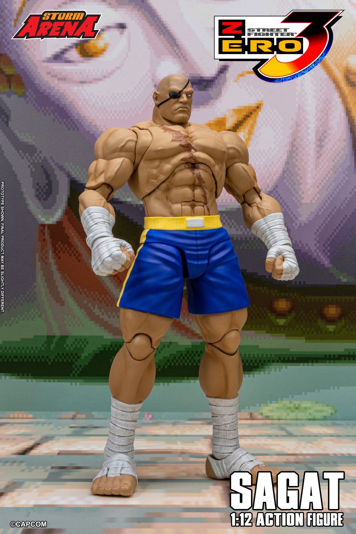 In Stock: SAGAT - STREET FIGHTER ALPHA (ZERO) 3 "STORM ARENA" 1/12 Scale