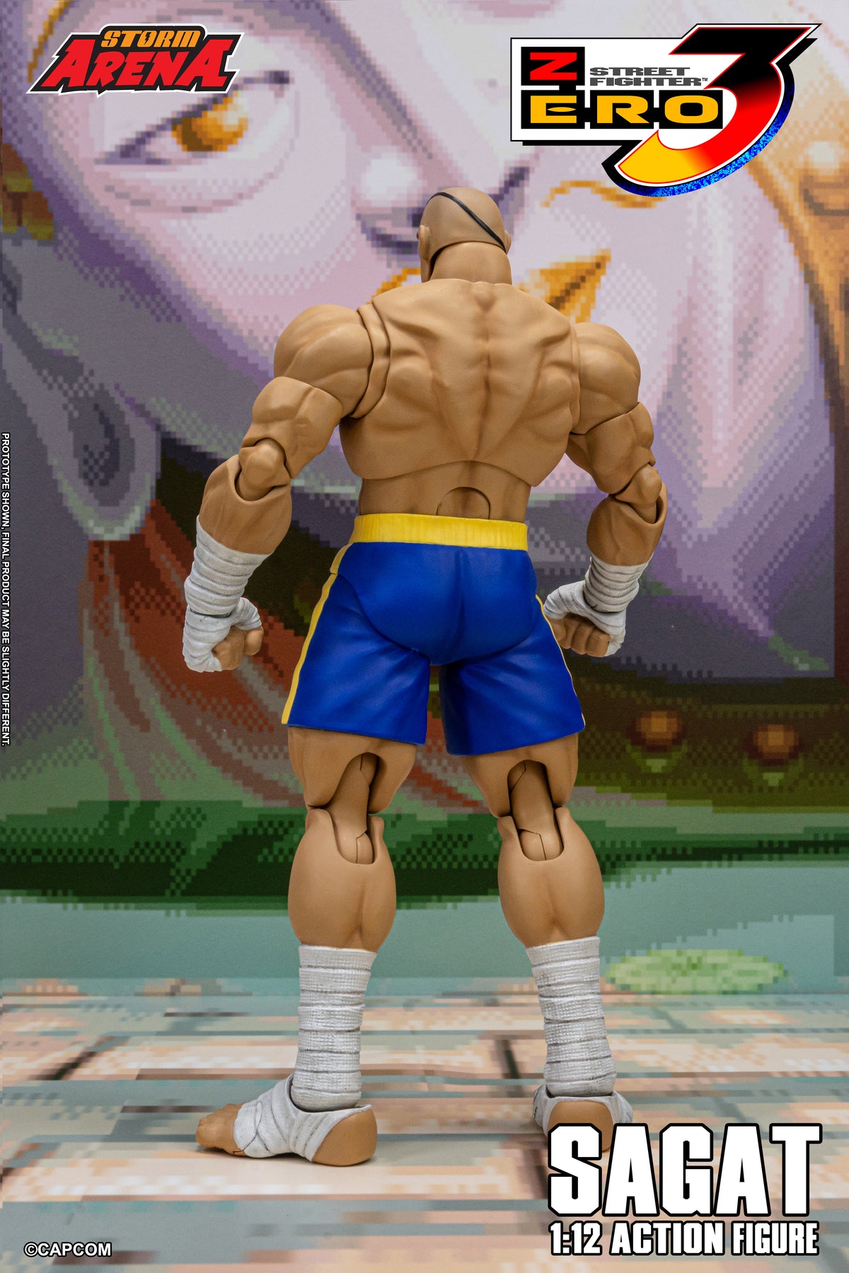 In Stock: SAGAT - STREET FIGHTER ALPHA (ZERO) 3 "STORM ARENA" 1/12 Scale