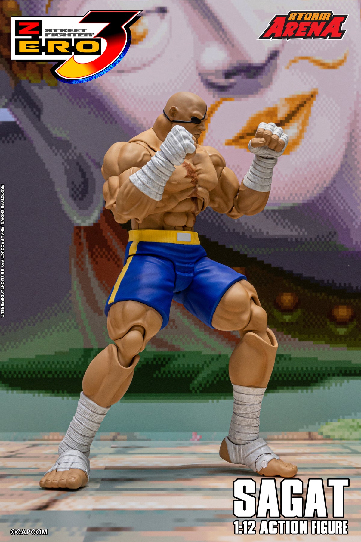In Stock: SAGAT - STREET FIGHTER ALPHA (ZERO) 3 "STORM ARENA" 1/12 Scale