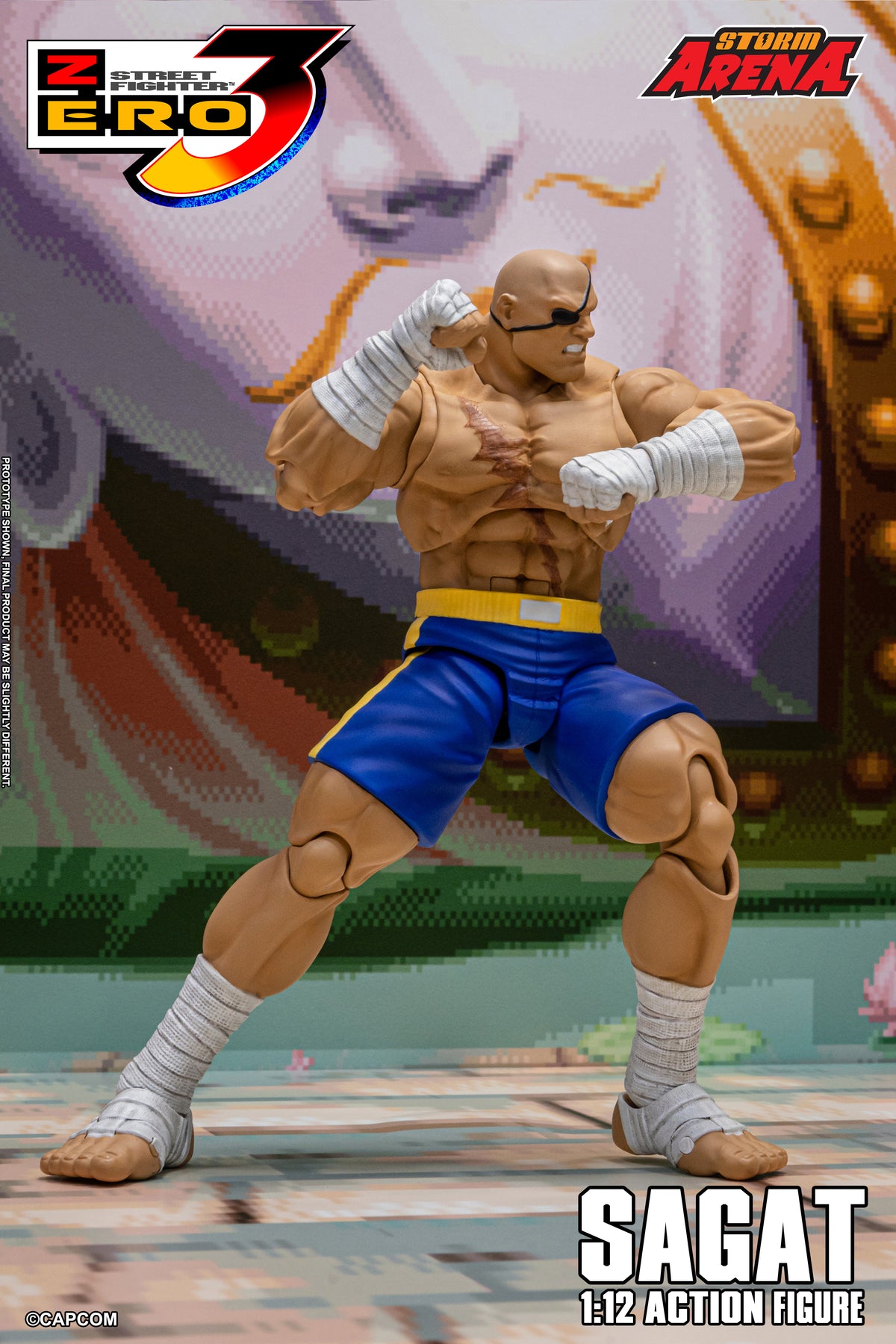 In Stock: SAGAT - STREET FIGHTER ALPHA (ZERO) 3 "STORM ARENA" 1/12 Scale