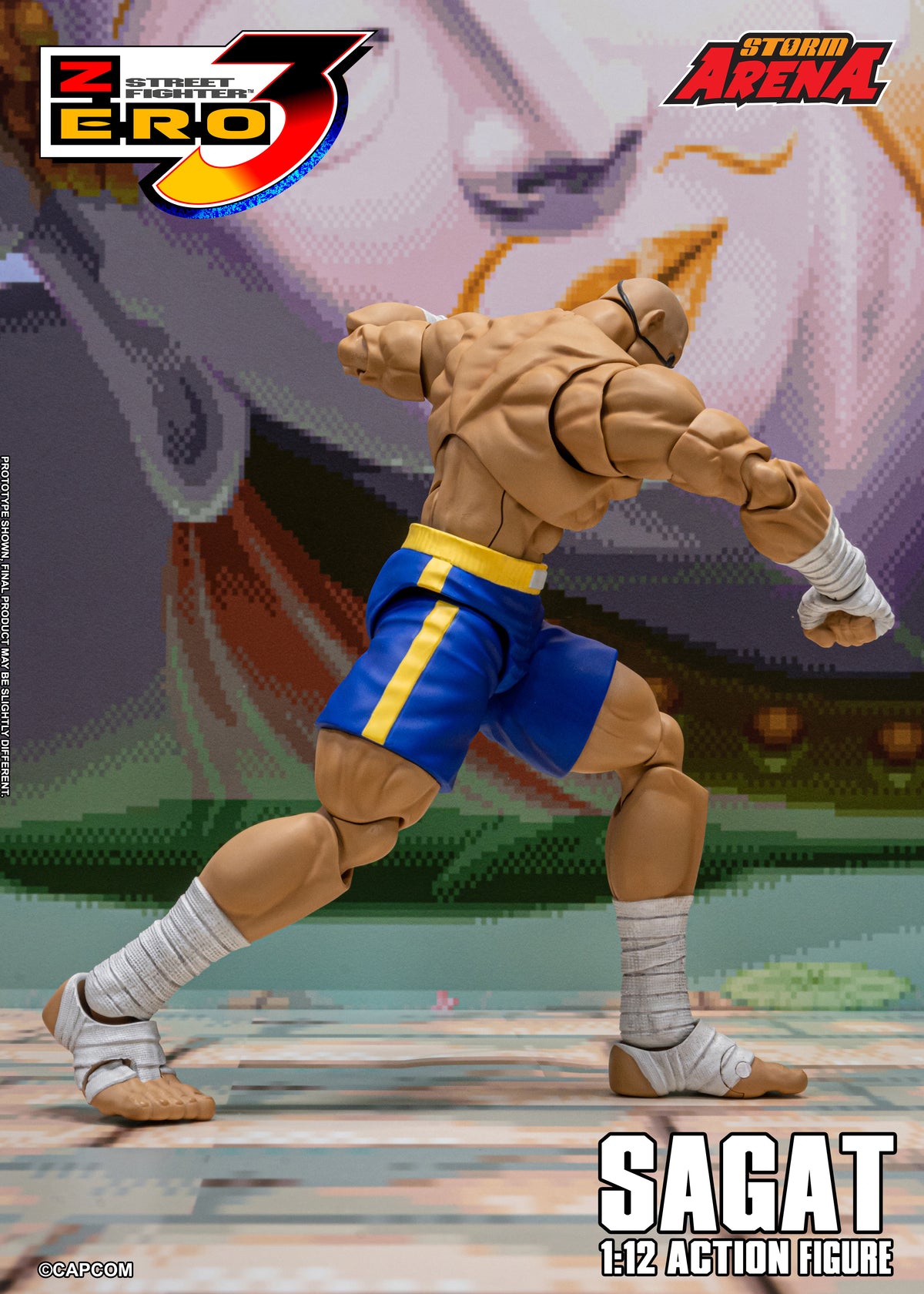 In Stock: SAGAT - STREET FIGHTER ALPHA (ZERO) 3 "STORM ARENA" 1/12 Scale
