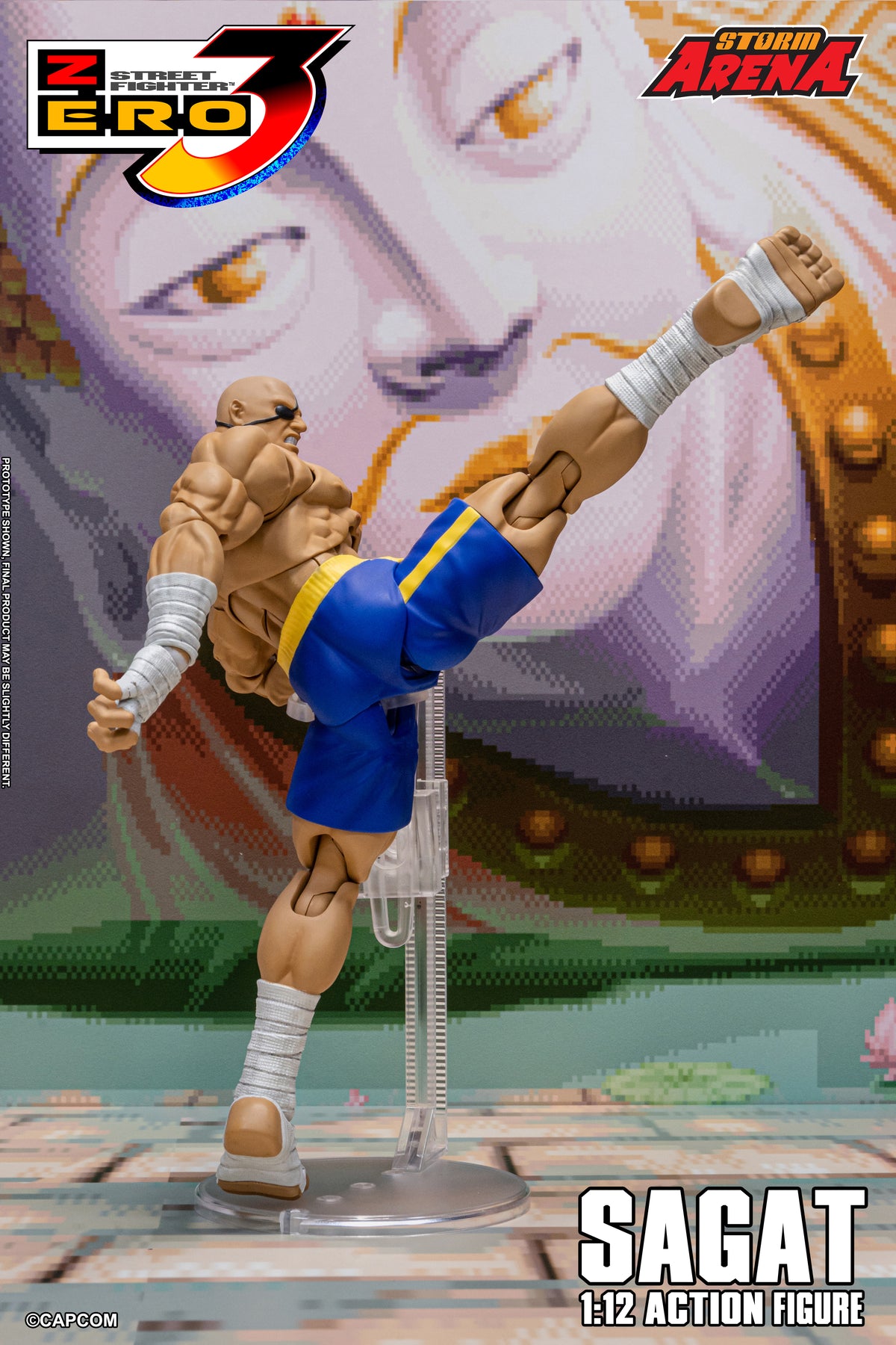 In Stock: SAGAT - STREET FIGHTER ALPHA (ZERO) 3 "STORM ARENA" 1/12 Scale
