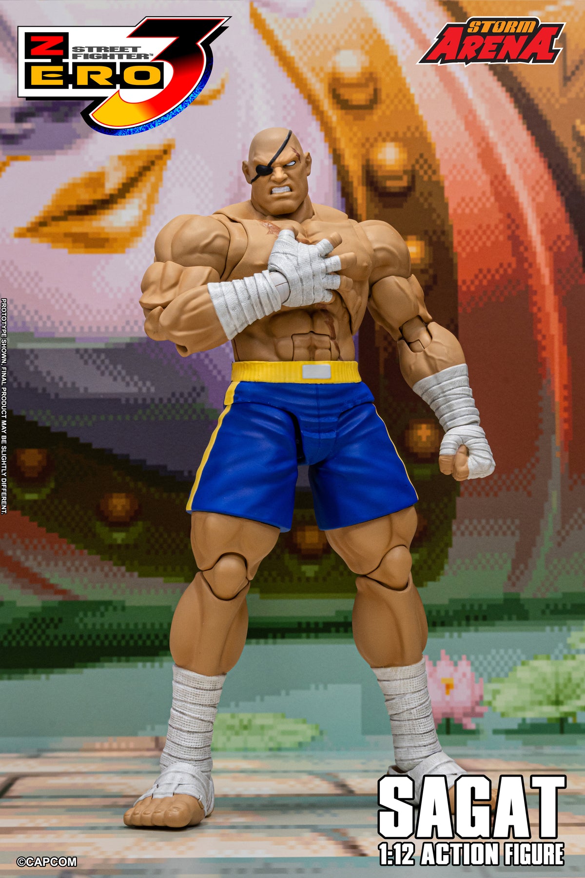 In Stock: SAGAT - STREET FIGHTER ALPHA (ZERO) 3 "STORM ARENA" 1/12 Scale
