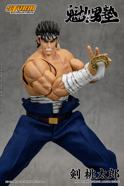 Pre-order: MOMOTARO TSURUGI - SAKIGAKE!! OHTOKOJUKU 剣桃太郎 - 魁!!男塾 Action Figure