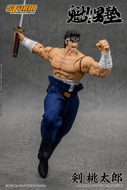 Pre-order: MOMOTARO TSURUGI - SAKIGAKE!! OHTOKOJUKU 剣桃太郎 - 魁!!男塾 Action Figure