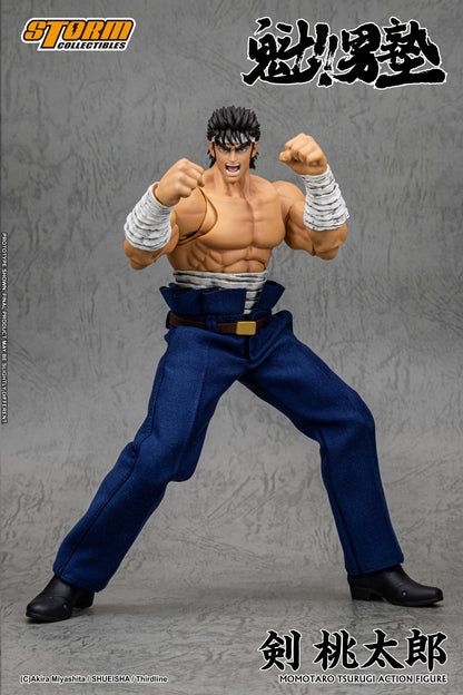 Pre-order: MOMOTARO TSURUGI - SAKIGAKE!! OHTOKOJUKU 剣桃太郎 - 魁!!男塾 Action Figure