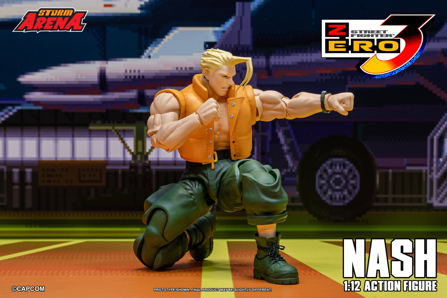In Stock: NASH - STREET FIGHTER ALPHA (ZERO) 3 "STORM ARENA" 1/12 Scale