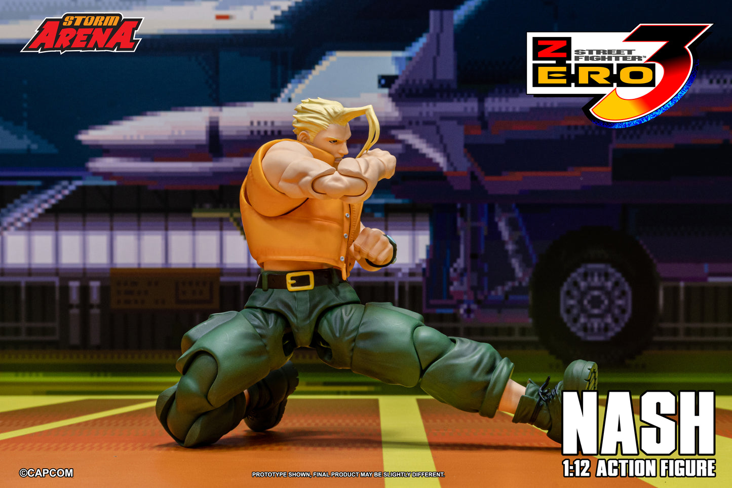 In Stock: NASH - STREET FIGHTER ALPHA (ZERO) 3 "STORM ARENA" 1/12 Scale