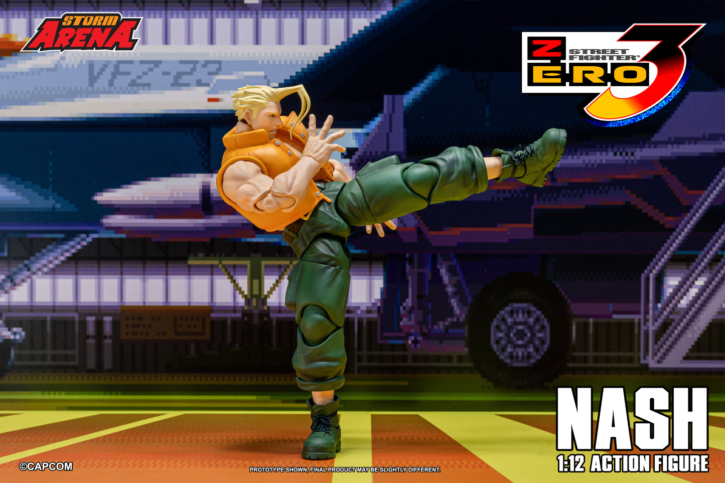In Stock: NASH - STREET FIGHTER ALPHA (ZERO) 3 "STORM ARENA" 1/12 Scale