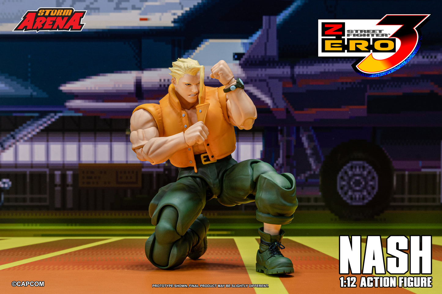 In Stock: NASH - STREET FIGHTER ALPHA (ZERO) 3 "STORM ARENA" 1/12 Scale
