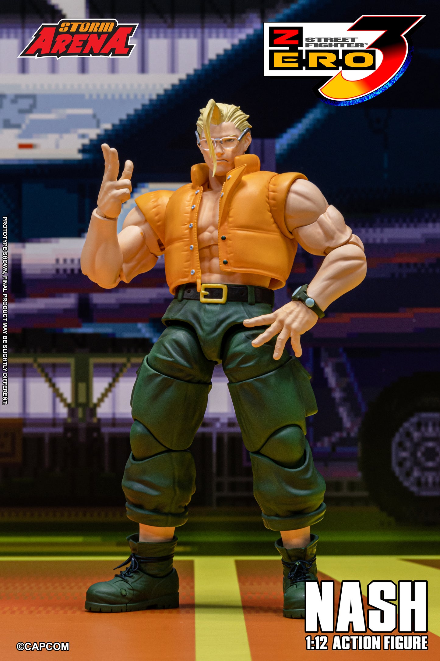 In Stock: NASH - STREET FIGHTER ALPHA (ZERO) 3 "STORM ARENA" 1/12 Scale