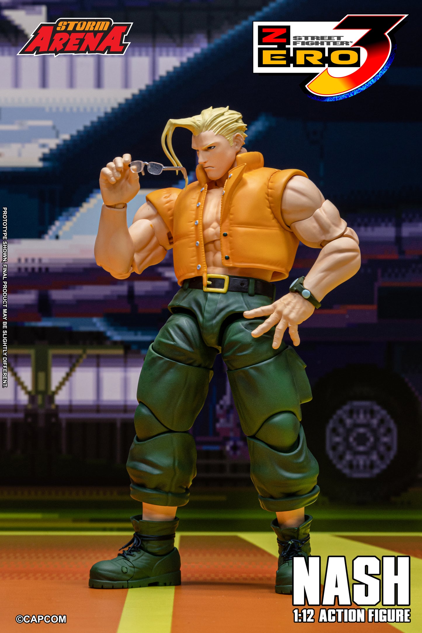 In Stock: NASH - STREET FIGHTER ALPHA (ZERO) 3 "STORM ARENA" 1/12 Scale