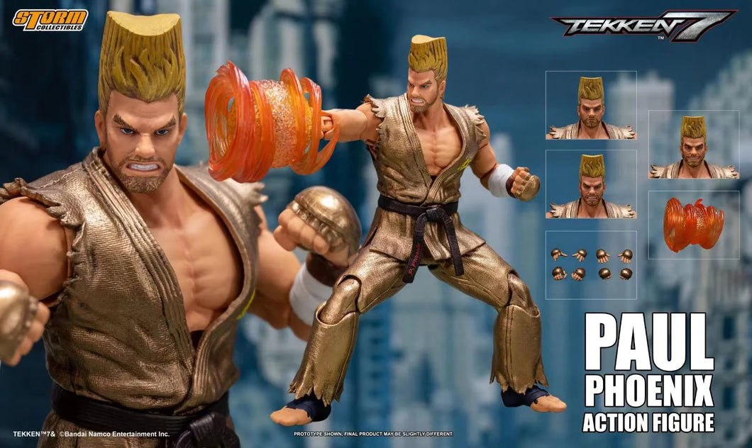 In Stock: PAUL PHOENIX (GOLD) - TEKKEN 7 Action Figure Action Figure