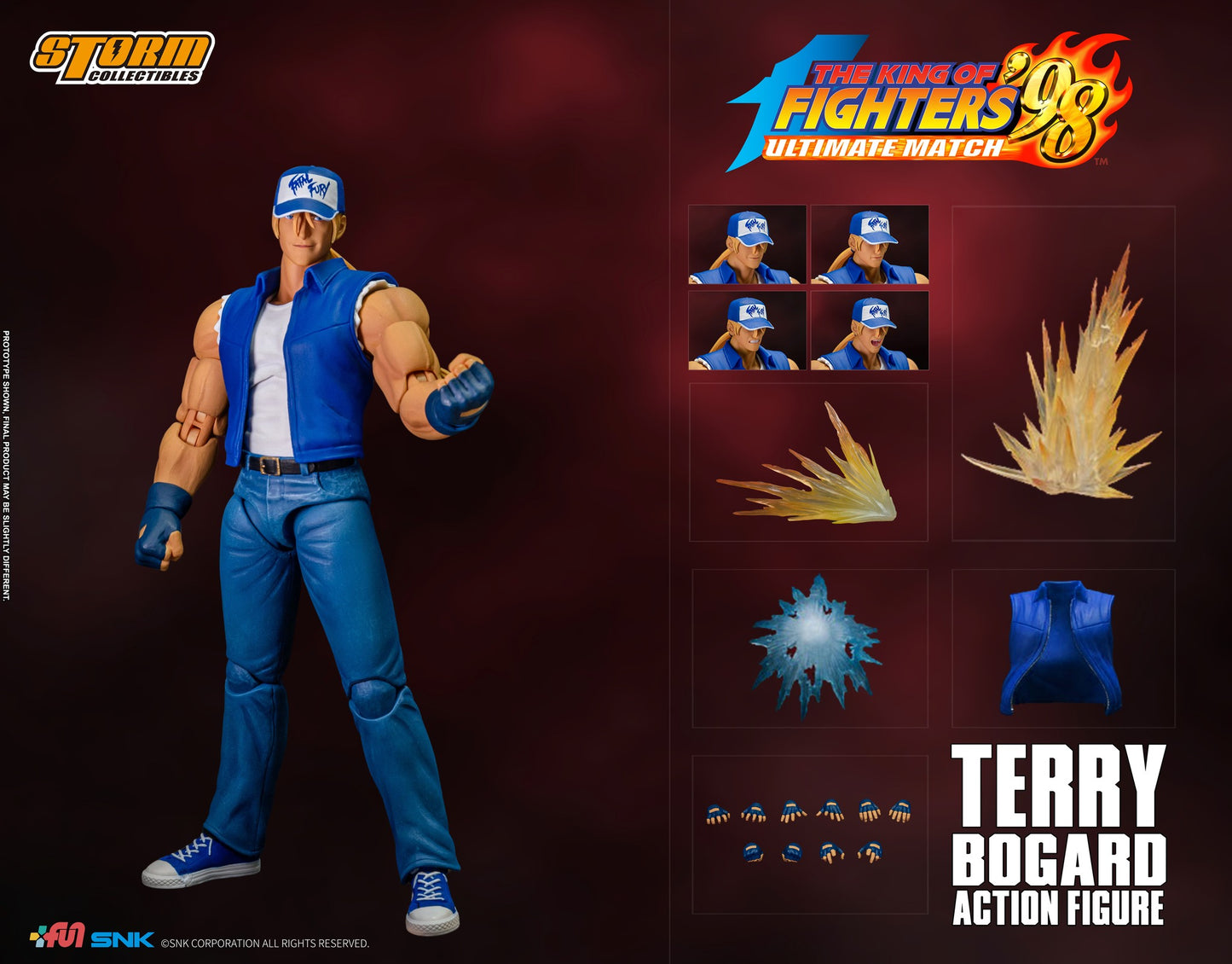 In Stock: TERRY BOGARD - The King of Fighter ‘98 UM (Animes-Pro Festival Exclusive) Action Figure