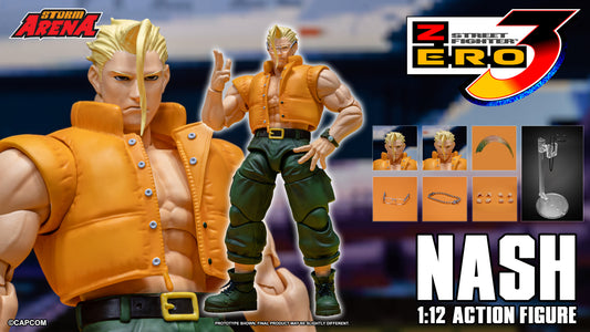 In Stock: NASH - STREET FIGHTER ALPHA (ZERO) 3 "STORM ARENA" 1/12 Scale