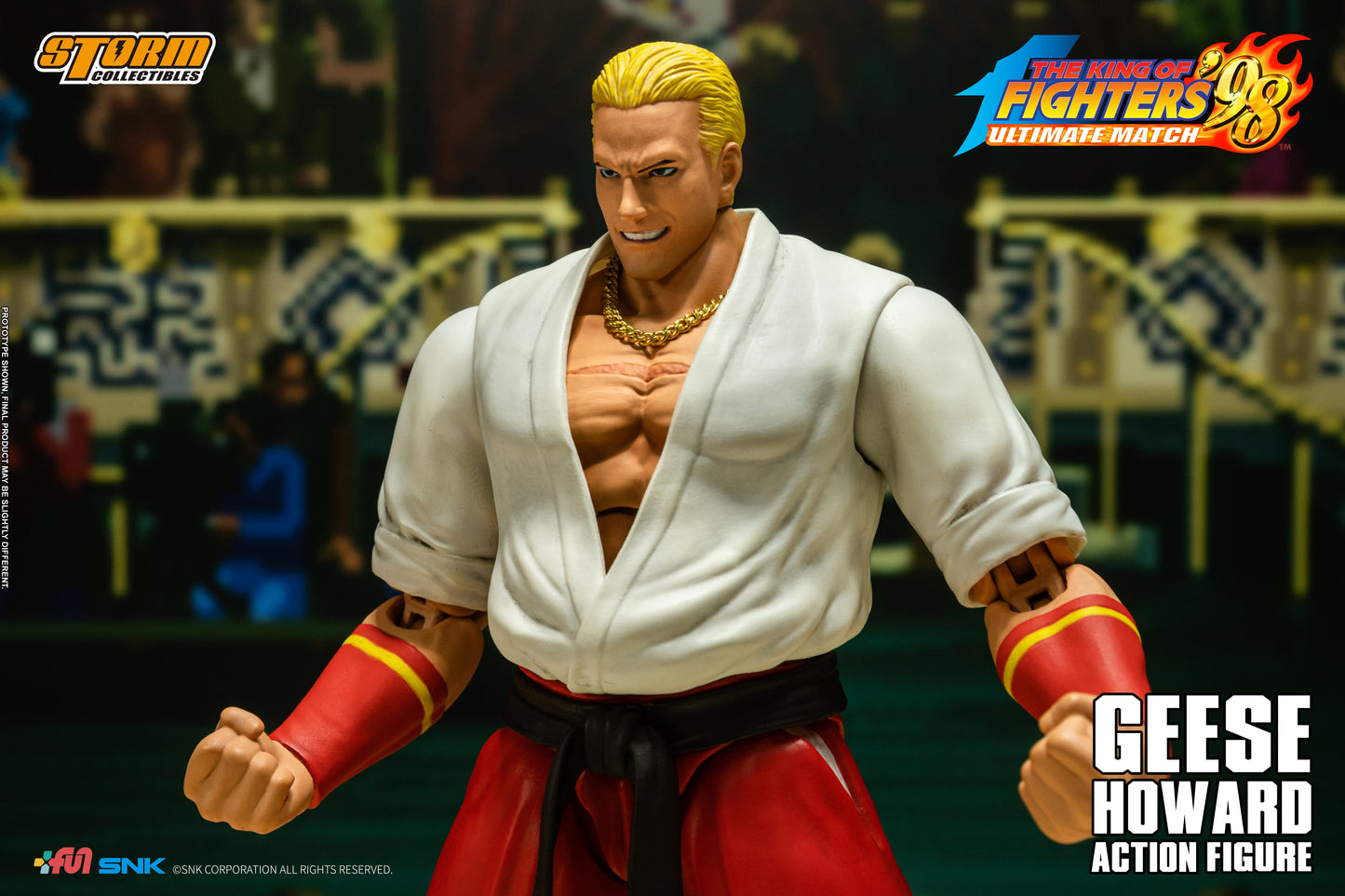 In Stock: GEESE HOWARD - THE KING OF FIGHTERS ’98 ULTIMATE MATCH Action Figure