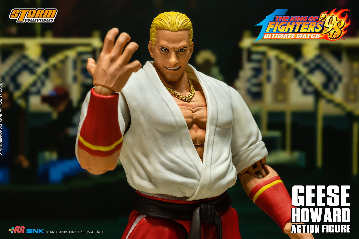 In Stock: GEESE HOWARD - THE KING OF FIGHTERS ’98 ULTIMATE MATCH Action Figure