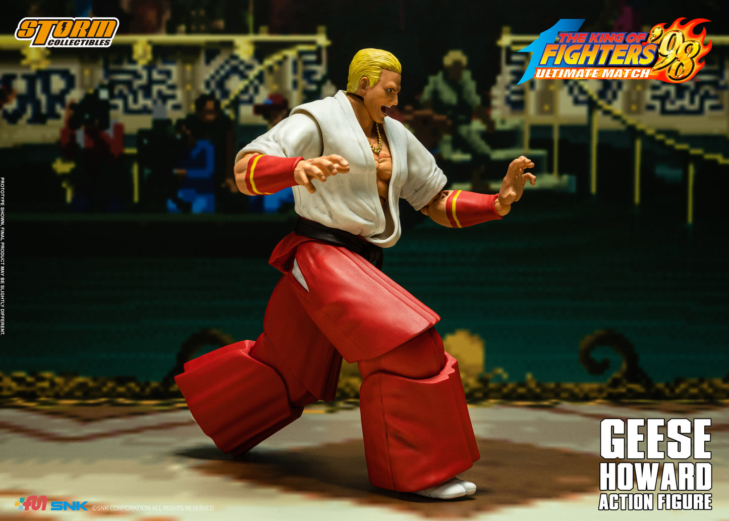 In Stock: GEESE HOWARD - THE KING OF FIGHTERS ’98 ULTIMATE MATCH Action Figure